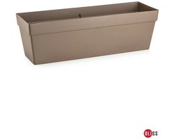 1+1 ECO Balkonbak taupe - Elegante Mansion drainage Bloembak mokka - 52x17 cm plantenbak - bloempotten - rechthoek