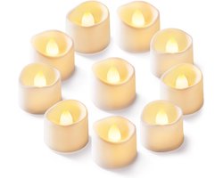 12 flikkerende vlamloze kaarsen - op batterijen gevoed -geemuleerde elektrische LED waxinelichtjes - decoratiehaard - tafeldecoratie in het midden - bruiloft - verjaardag