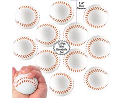 12 Mini Schuim Sportballen Set - Feestartikelen, Stressbal en Kinderspeelgoed