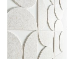 12 Pakken Zelfklevende Wanddecoratie En Akoestische Panelen - Decoratief Prikbord Voor In Huis - Moderne En Minimalistische Halve Cirkelvormige Vilten Bordtegels - Kameel