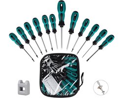 12-Piece Hand Screwdriver Set met Magnetizer - Tool Set voor Computer, Auto, Meubels, Reparatie en 3 Speciale Schroeven: U, Y, 9 Maten