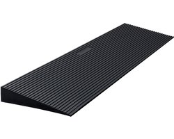 1,2“ Rise Snijdbare Drempelhelling, 35,4” Brede Rubberen Rolstoelhelling, Antislip Stevige Helling met Plakband voor Deuren, Opritten, Badkamers