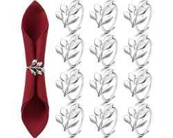 12 servet ringen - servetringen - Tafeldecoratie - Decoratieve accessoires - Zinklegering - zilver