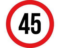12 stickers van 10 cm | Max snelheid 45 KM Sticker | Weersbestendig | Vinyl