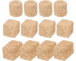 12 Stukken Mini Hay Balls Decoratie - Natuurlijke Hooi Versiering - Herfst Knutsel - Sneeuwdorp Accessoires voor Poppenhuis Boerderij Halloween