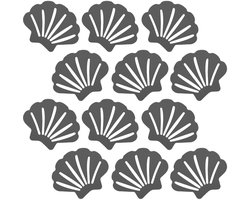 12 stuks Antislipstickers Badveiligheidsstickers Douche Antislip Zelfklevende Stickers Schelpen Antislipmat voor Oppervlakken Kinderen Bad Douche Trap Glad