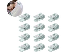 12 stuks Dekbedpinnen - Bed Sheet Holders - Quilt Clips - Dekbedovertrek Clips - Attachment Comforter - Quilt Fixing Clips - Om rommelige lakens te organiseren - Groen