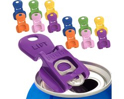 12 stuks kleurrijke blikopener - Complete Cover Easy Tab Opener - Beverage Barricade - Drinkblikbeschermingsdop voor frisdrank, bier, cola Beschermt tegen stof tijdens feestjes, barbecues, op het strand