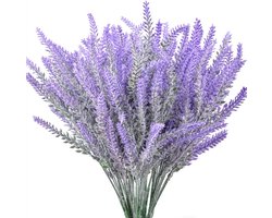 12 stuks kunstflokken lavendelbloemen nep lavendel plant voor bruiloft tafel tuin terras wooncultuur (paars)