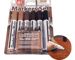 12 Stuks - Meubel Reparatie Stiften - Meubelmarker - Meubel Reparatie Set - Reparatie Stiften - Houtstift - LOUZIR