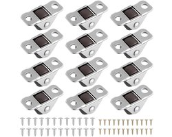 12 stuks meubelwielen, klein, 1,2 cm, stille TPR-minirollen voor meubels met stalen bovenplaat, rubberen loopwielen, bokwielen met 48 schroeven voor kleine apparaten, meubels, kasten