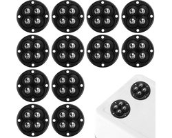 12 stuks meubelwielen, roestvrijstalen meubelwielen, zelfklevende meubelrollen, kleine platte 360 ​​graden draaibaar, kogelrollen, duurzaam, voor keukenmeubilair in kleine slaapkamers