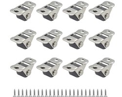 12-Stuks miniatuurwielen van 0,5 inch - Kleine vaste wielen met een laag profiel - Mini rechte, stille wielen - Mini rechte wielen - Kleine rubberen vaste wielen - Geschikt voor meubels, kleine apparaten, rolkasten, lades - Bruin