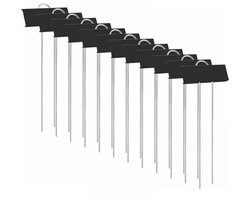 12 stuks Plantenlabels - Tuinlabels - Bloemenlabels - Moestuinlabels - Zwarte