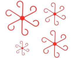 12 stuks plantenstengelsteunen, plantensteunen voor kamerplanten, ondersteuningsclips voor klimplanten, rood