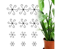 12 stuks Plantensteun - Plantenhouder - Bladvormige Plantenstandaard - plantenring - Stengelhouders - Plant Support - Groeiaccessoires voor Planten