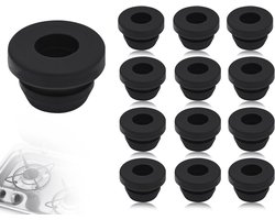 12 Stuks Rubber Voeten voor Potten, Antislip Rubber Stoppen met 5mm Stangen, Ideaal voor RV Keukenaccessoires en Potdragers