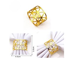 12 Stuks Servetringen - Servetring Goud - hotel tissuehouder - Tafelaccessoires – Tafeldekken – Tafeldecoratie - Servet Ringen - Goud - LOUZIR
