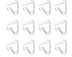 12 Stuks Tafelklemmen voor Tuin- en Buitentafels, Transparante Plastic Tafellakens Klemmen, Ideaal voor Feesten, Bruiloften en Kamperen, Geschikt voor Tafelbladen van 1.8-3.5 cm Dikte