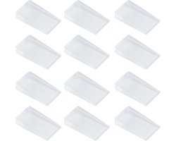 12 Stuks Verstelbare Rubber Wedges voor Meubels, Antislip Deurwiggen voor Badkamer, Balkon en Kinderkamer, Ideaal voor het Nivelleren van Wankele Meubels