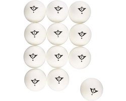 12 tafeltennisballen, kleur wit, 1 ster competitie, 40 mm