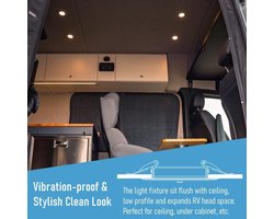 12 V LED Downlights - Inbouw Plafondlamp Spot Light - Dimbaar - Blauw Licht - Truck Trailer Camper - Keuken Van Interieur Verlichting - Zilver 3000K