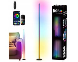 120 cm Moderne Vloerlamp - RGB LED Hoeklamp - 30 miljoen kleuren - APP + afstandsbediening + knoppen - muzieksynchronisatie - voor woonkamer, slaapkamer en gamekamer