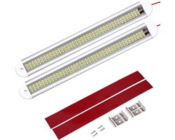 120 LED Car Interior Light, 12 Volt Led Lamp Motorhome, 12v Led Bar met Schakelaar en 2 Verlengsnoeren, Led voor Auto Van Bus Caravan Boot Motorhome Keuken Badkamer Bar Truck (2 stuk)