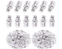 120 Stuks 5 mm Plankpennen met Rubberen Hulzen voor Meubels en Rekken