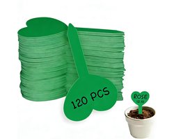 120 stuks - Plantenlabel - Plantenstekers - Groente labels - Plastic plantenlabels voor buiten - Zaailinglabel - Waterdichte tuinmarkeringen voor planten - groene plantenlabels - tuinbenodigdheden - voor tuin, bloemen, groenten - 4.8*8.5 cm - groen