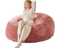 120 Zitzak, zitzakstoel, volwassen loungebank, zachte en comfortabele leesstoel, perfect voor slaapkamer, balkon en andere locaties