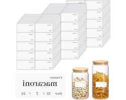 1200 stuks Kleverige etiketten stickers 38 x 19 mm - Witte labels voor potten, dozen en meer