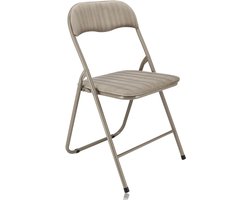 120kg - Vouwstoel Fluwelen Klapstoel - Tafelstoel - Taupe - Vouwstoel voor Eettafel, Bezoek, Feest, Kantoor en Thuis – 80x44x47 cm