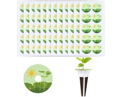 120pcs Hydroponics Plant Labels - 4cm PVC Round Plant Growth Basket Labels - Zelfklevende Hydroponics Plant Groeistickers - Tuinaccessoires voor Zaailingen en Plantgroei