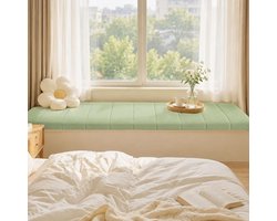 120x40 cm, bankkussen met memory-schuim, afneembare bekleding en antislip onderzijde – zitkussen voor bank indoor & outdoor, tuinbankbekleding, zitkussen (Groen)