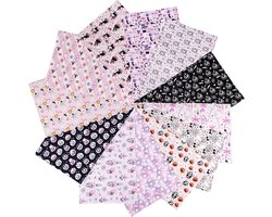 12pcs Roze Polyester Stof Bundels - 45x55cm Halloween Naai Stoffen voor Quilten - Naaiwerk - Patchwork - DIY Handgemaakte Creaties - Feestdecoratie
