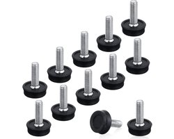 12pcs Verstelbare Meubelpoten - Verstelbare 6mm Draad Meubelpoten - Stevige Niveauering Voetjes Schroeven voor Tafel Kasten Stoelen Barstoel Bureau Dressoir Houten Poten (M8)