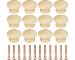 12stps Houten Meubelgreep, Meubelknop, Deurknoppen voor Kast, 35 mm Ladeknop, voor Binnenhuisdecoratie, Kast, Kleerkast, Lade, Keukenkasten