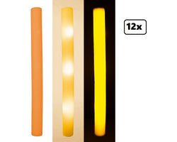 12x LED Foam stick licht oranje - Holland Orange festival thema feest party disco led verlichting fun