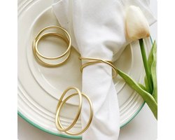 12x servetringen - Servetringen goud spiraaltjes - Servet ringen tafeldecoratie - 12 stuks