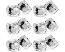 12x servetringen - Servetringen-zilver spiraaltjes - Servet ringen tafeldecoratie - Servetringen - Sjaalgespen Voor Bruiloften - Banketten - Jubileumfeesten