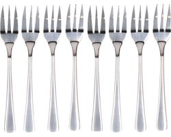 12x stuks RVS taartvorkjes/gebakvorkjes van 15 cm - Vaatwasser bestendig