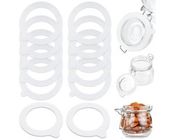 12x Wekpot Rubberen Afdichtringen Wit - Lekvrije Vervangende Inmaakringen voor Glazen Potten
