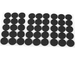 135 ronde meubel pads voor stoelbeen | Zelfklevend | Beschermdoppen | Zwart