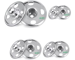 140 Sets RVS Drukknopen voor Kleding en Leer, Ideaal voor Handwerk en Reparaties, 8.5mm