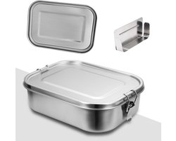 1400ml Lunchbox RVS Take a Break Broodtrommel - incl. divider - Roestvrij Staal - Brooddoos met Losse Compartimenten - Bento Box -lunchbox thermische container