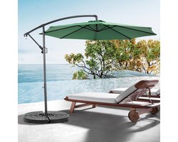 14,8 ft dubbelzijdige buitenparasol rechthoekig groot met zwengel（ Er worden geen voetstukken meegeleverd）