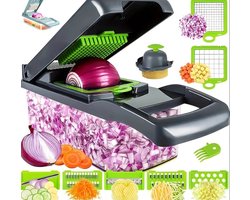 15 delige Groentesnijder / Mandoline - Keukensnijder - Uiensnijder - Spiraalsnijder - Frietsnijder - Rasp -