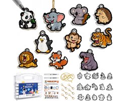 15-delige set voor magische, luchtige kunstschilderijen - DIY-knutselpakket - Set voor magisch schuimtextuur-schilderen, creatief cadeau, geschikt voor kinderen van 3, 4, 5 en 6 jaar