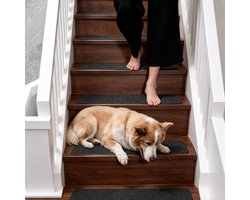 15 stuks - Antislipstrips - Antislipstickers voor trappen - Trapmatten - 10x61 cm - Zelfklevende Anti Slip Strips Met Roller - Antislip vloerstickers - Grip Trap Stickers - Trapprofiel - voor kinderen, ouderen, honden, huisdieren - zwart